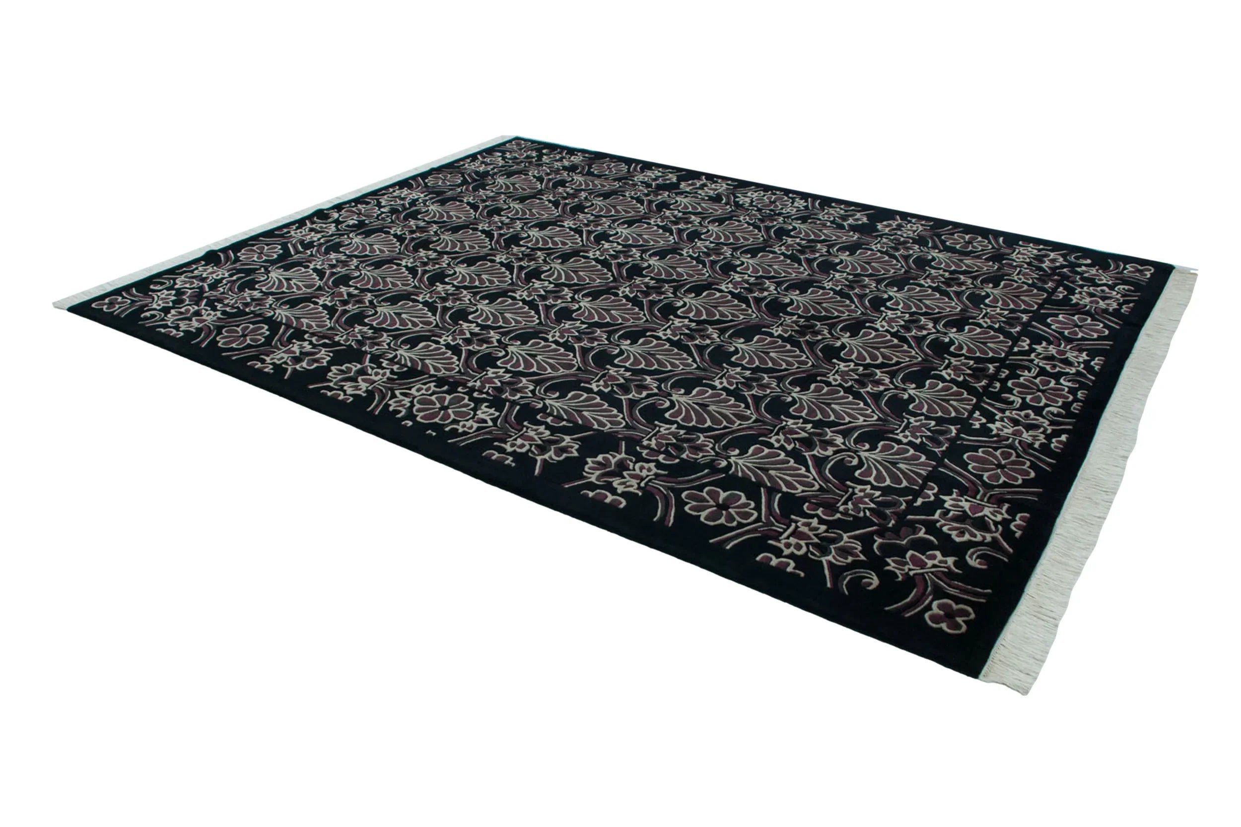 7.5x10 Vintage Indian Damask Design Carpet