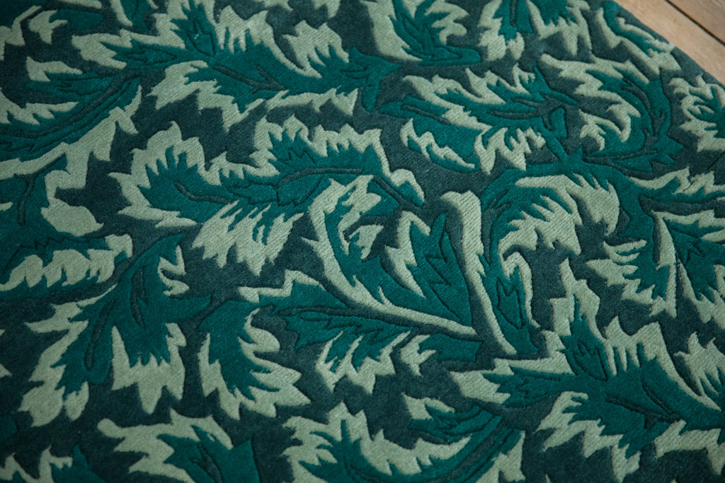3x7.5 Vintage Contemporary Indian William Morris Design Rug Runner