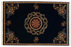 6x9 Vintage Indian Aubusson Design Carpet