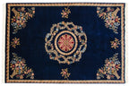 6x9 Vintage Indian Aubusson Design Carpet