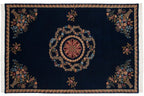 6x9 Vintage Indian Aubusson Design Carpet