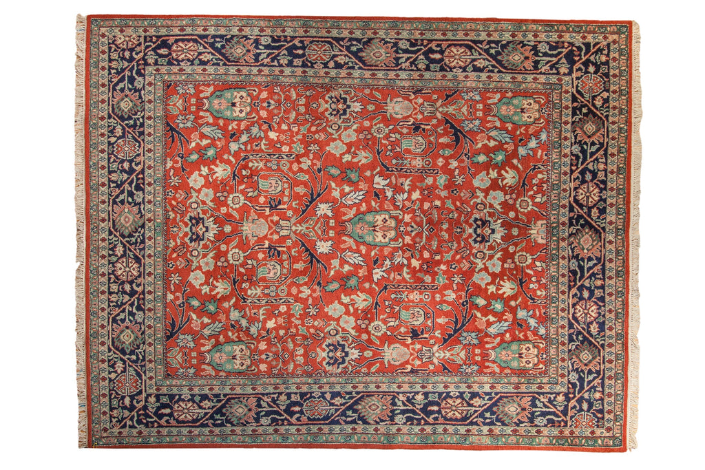 7.5x10 Vintage Indian Bijar Design Carpet