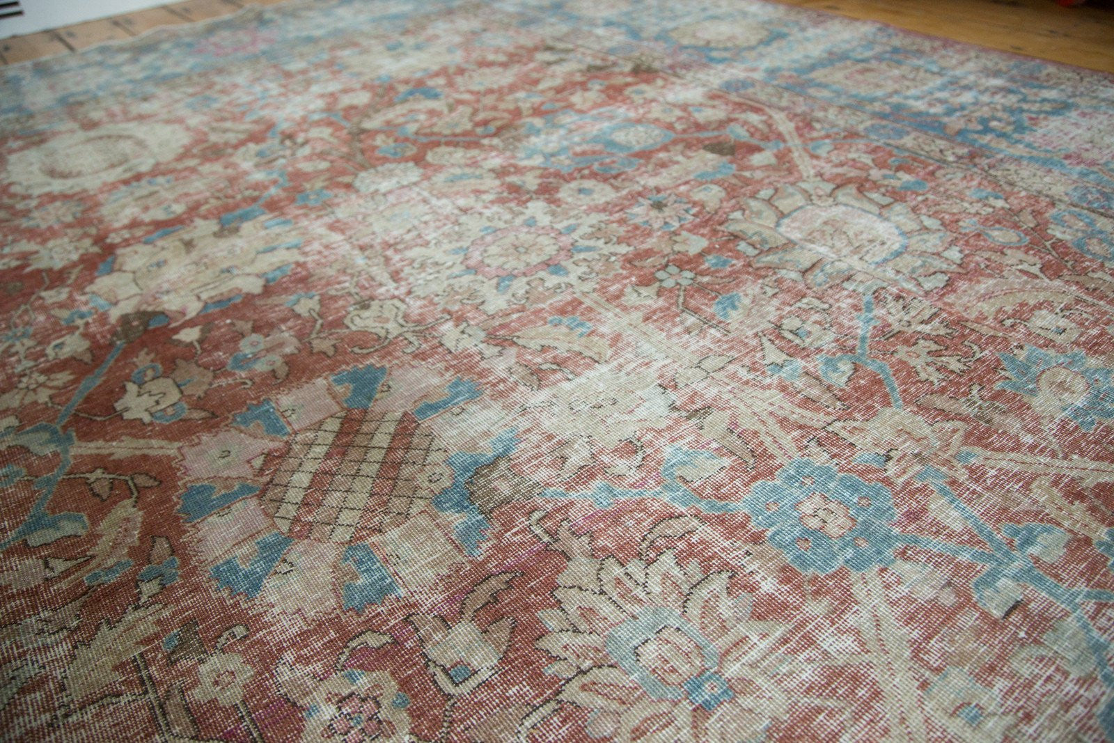 11x14 Vintage Distressed Tabriz Carpet